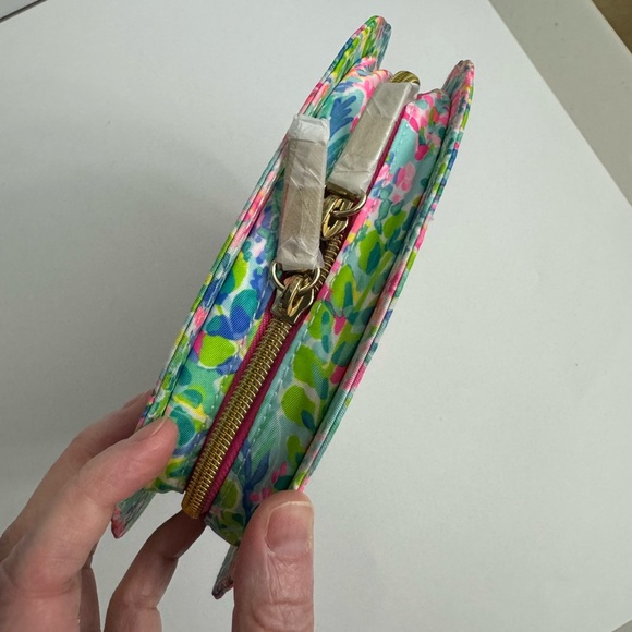 Lilly Pulitzer Pink and Green Tropical Makeup travel pouch - Picture 4 of 6